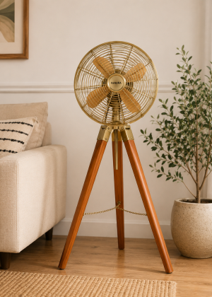 Luxury Vintage Tripod Floor Fan