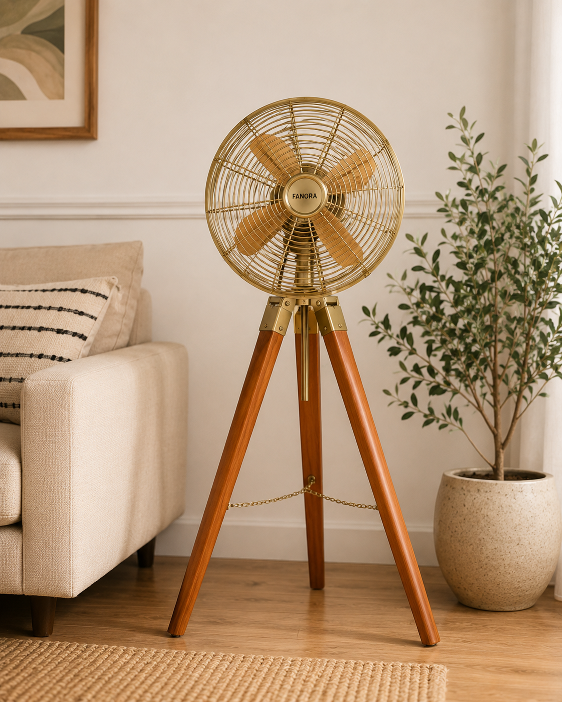 Luxury Vintage Tripod Floor Fan