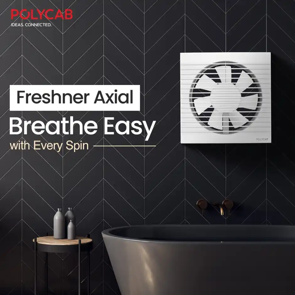 Fanora Freshner Axial Air Exhaust Fan, 150mm, High Speed, Noiseless, 100% Copper Winding, White - Image 5